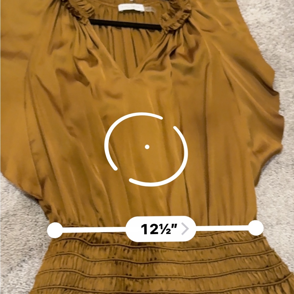 Ramy Brook Wrenn Dress in Metallic Copper Satin Midi Dress Size: Small - Picture 11 of 16